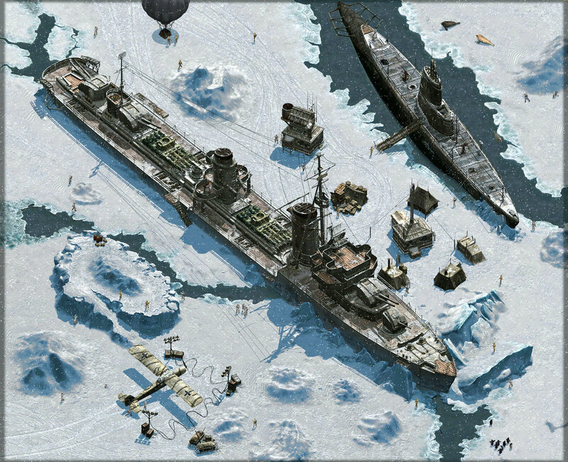 Arctic naval base scene