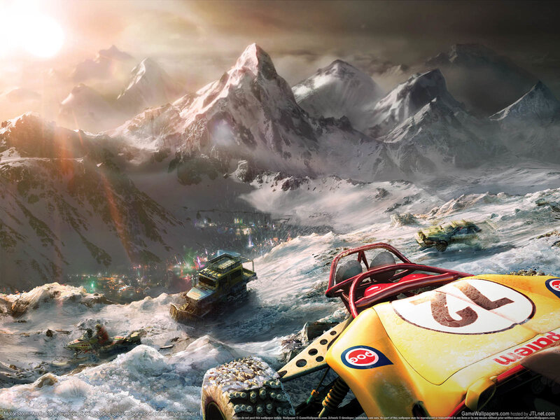 Arctic racing in a snowy landscape