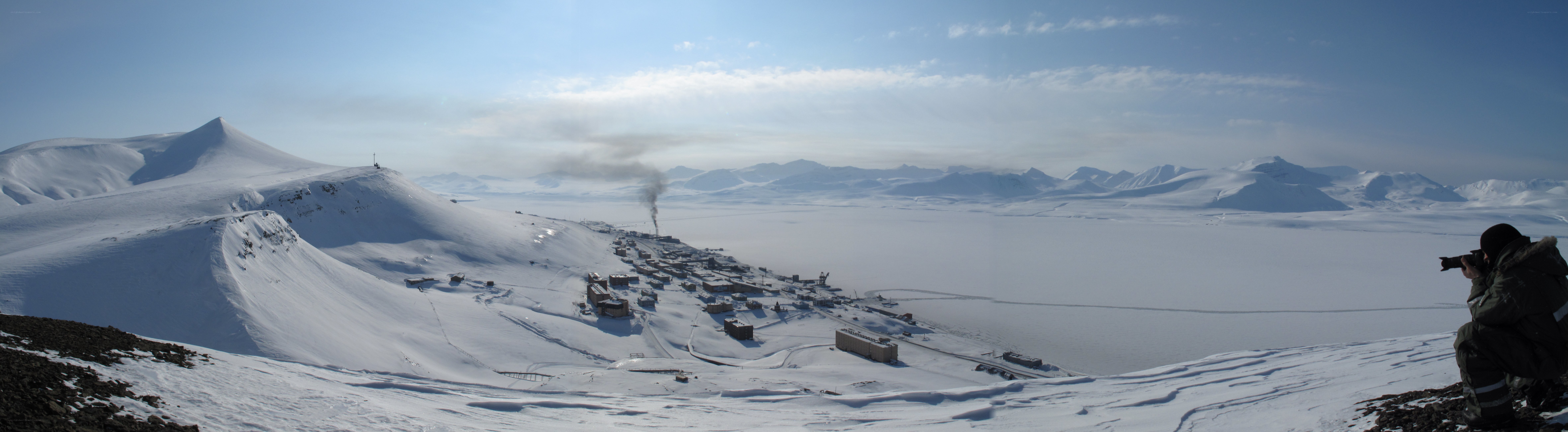 Arctic research station panorama