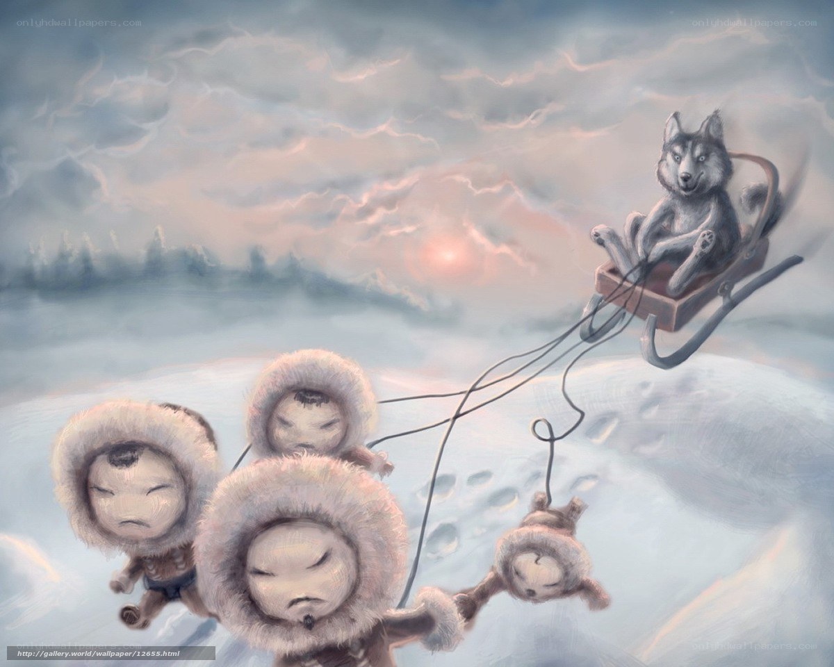 Arctic sled journey