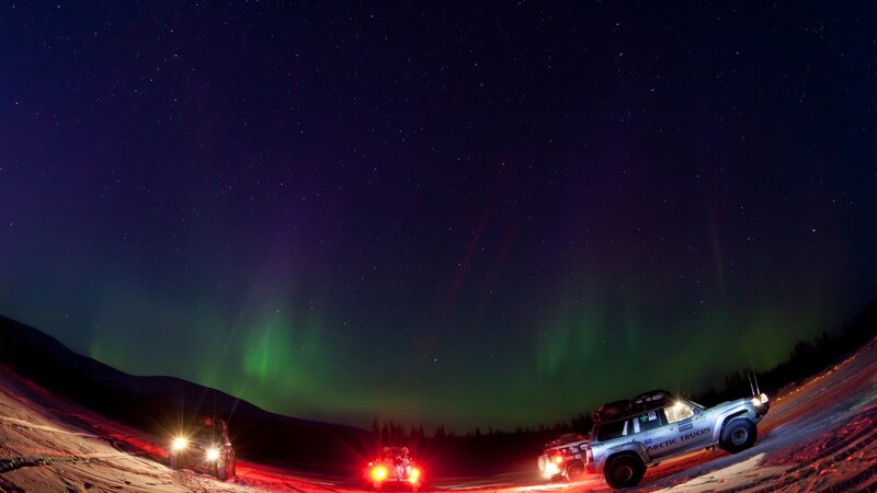 Arctic Trucks under Aurora