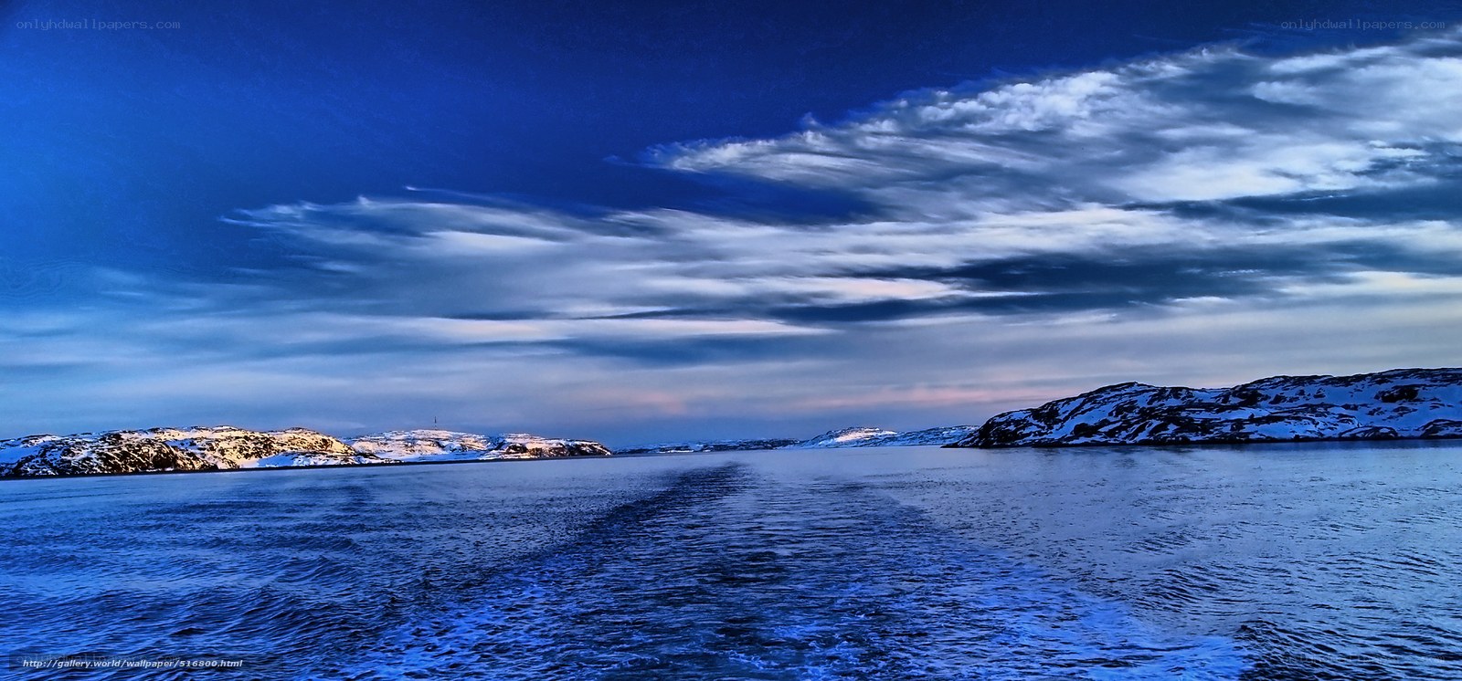 Arctic waterscape at dusk