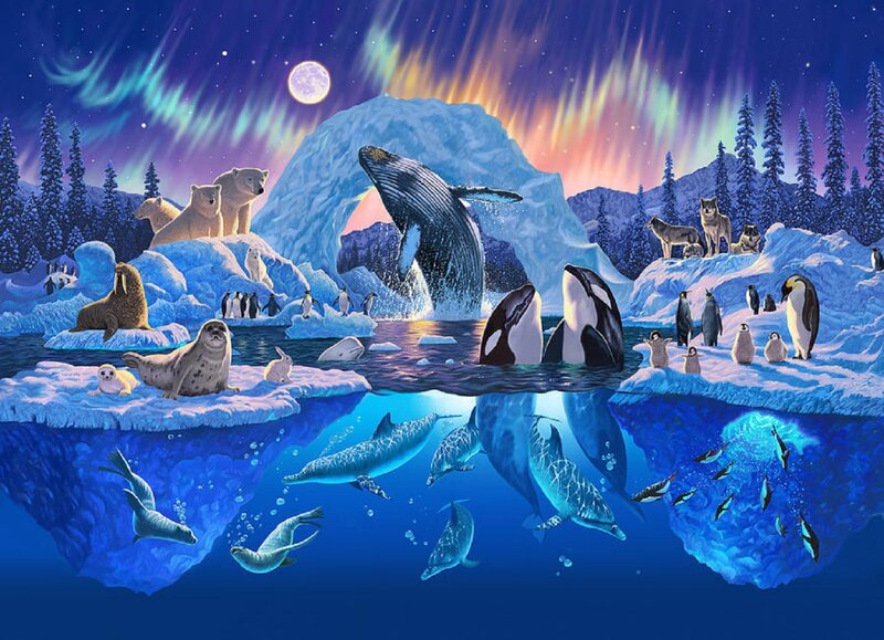 Arctic Wildlife Scene