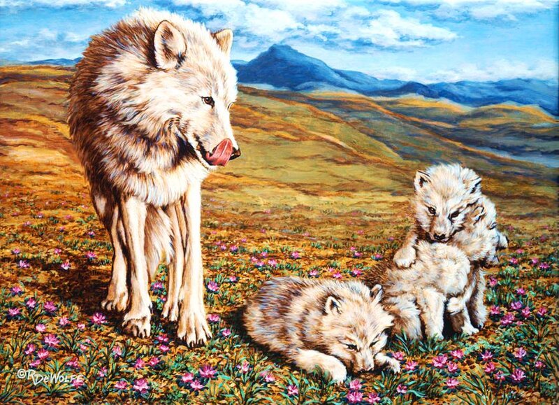 Arctic Wolf Family