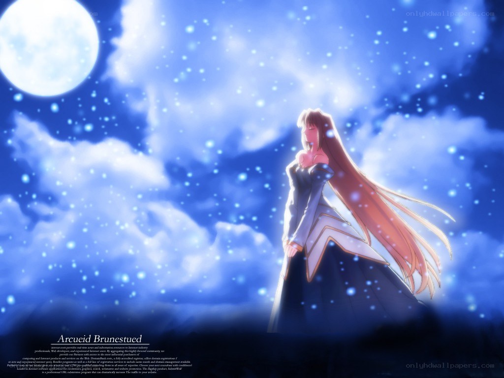 Arcueid Brunestud under moonlight