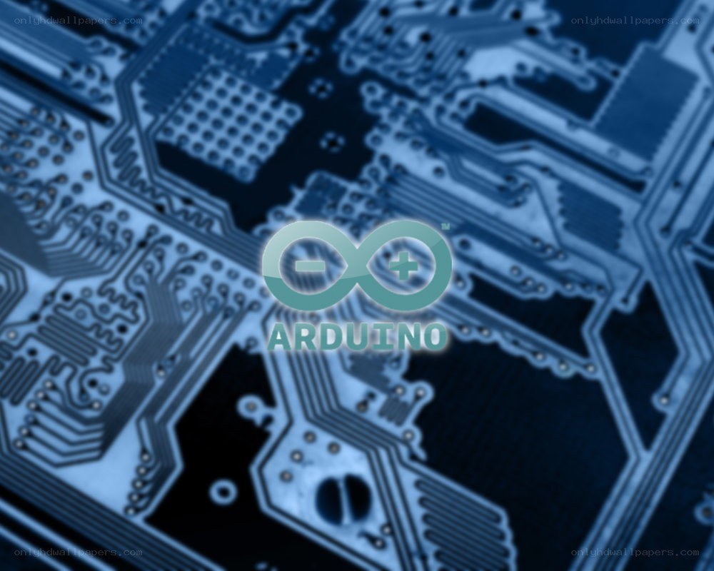 Arduino logo on circuit board
