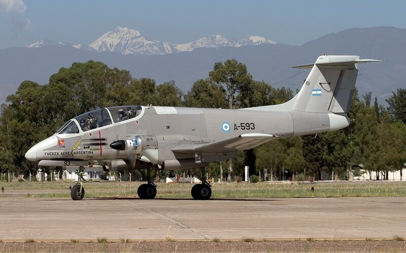 Argentine Air Force jet on tarmac