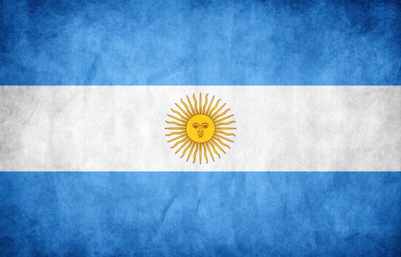 Argentine Flag — Blue, Neutral, Illustration