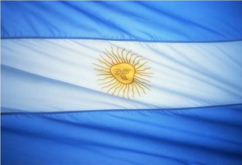 Argentine flag waving
