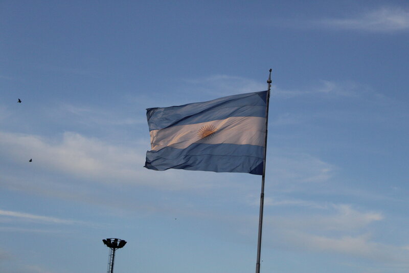 Argentine Flag Waving — Blue, Calm