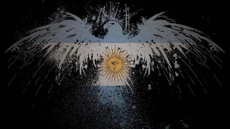 Argentine flag with eagle