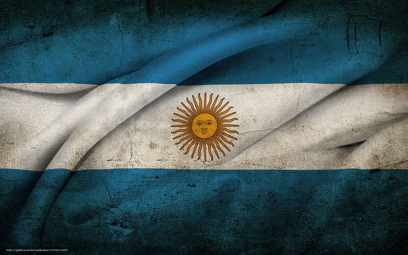 Argentine flag with grunge texture