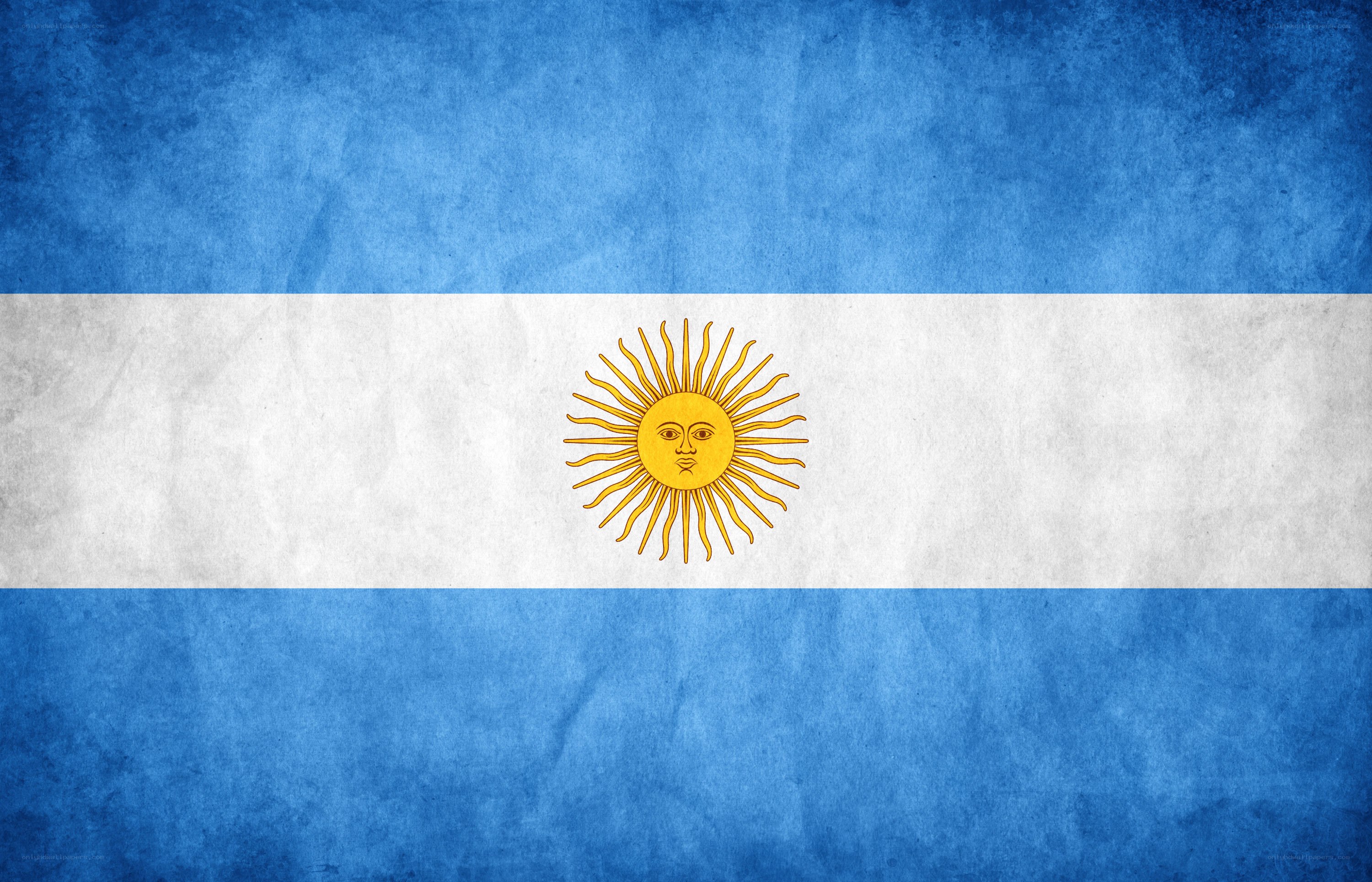 Argentine flag with sun emblem