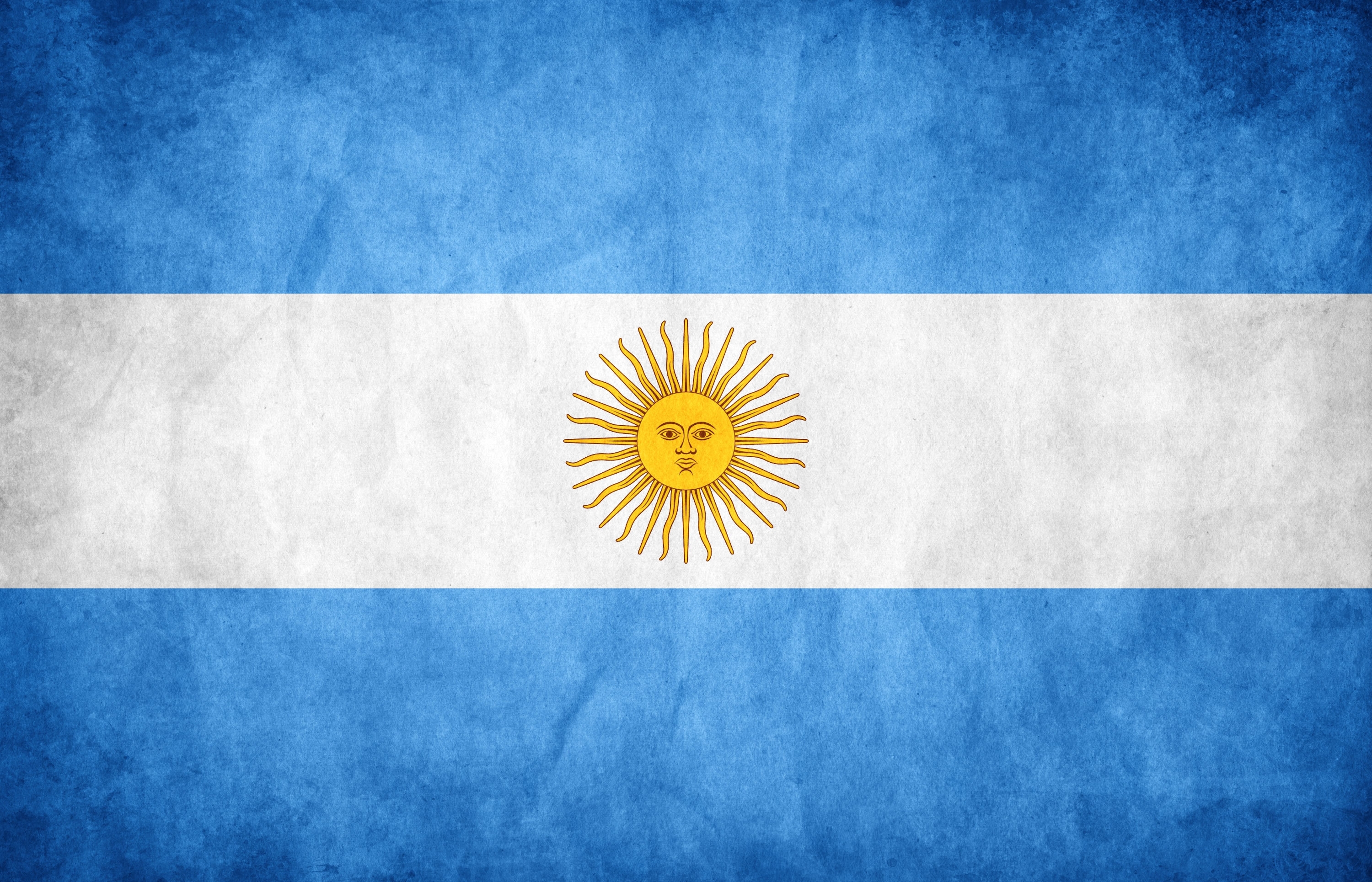 Argentine flag with sun emblem