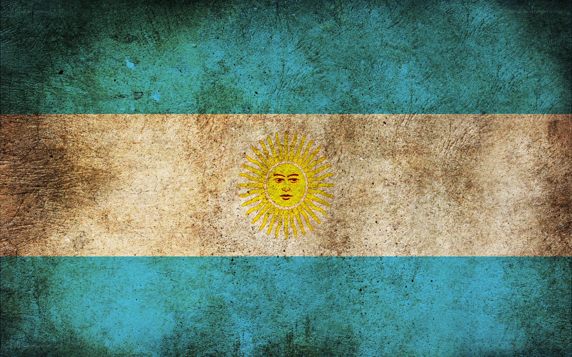 Argentine flag with vintage texture