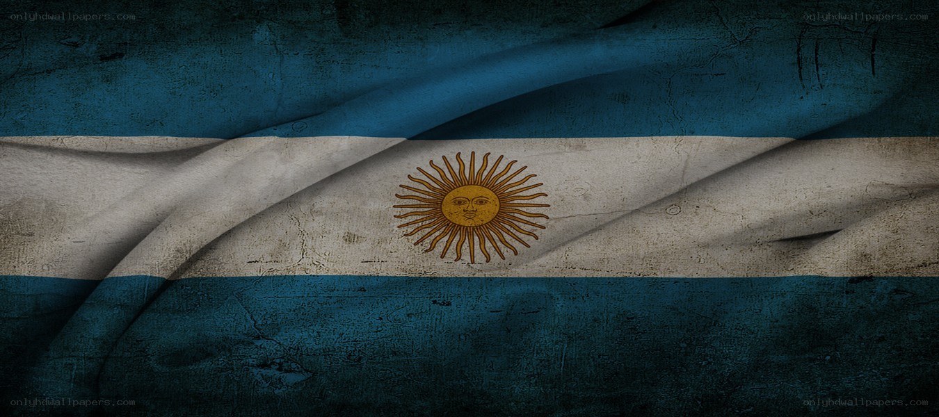 Argentine flag with weathered texture