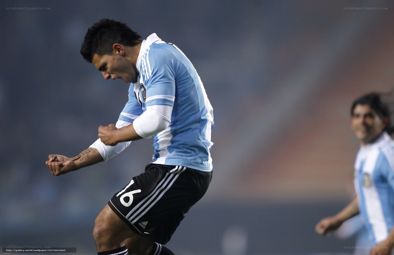 Argentine football player celebrating