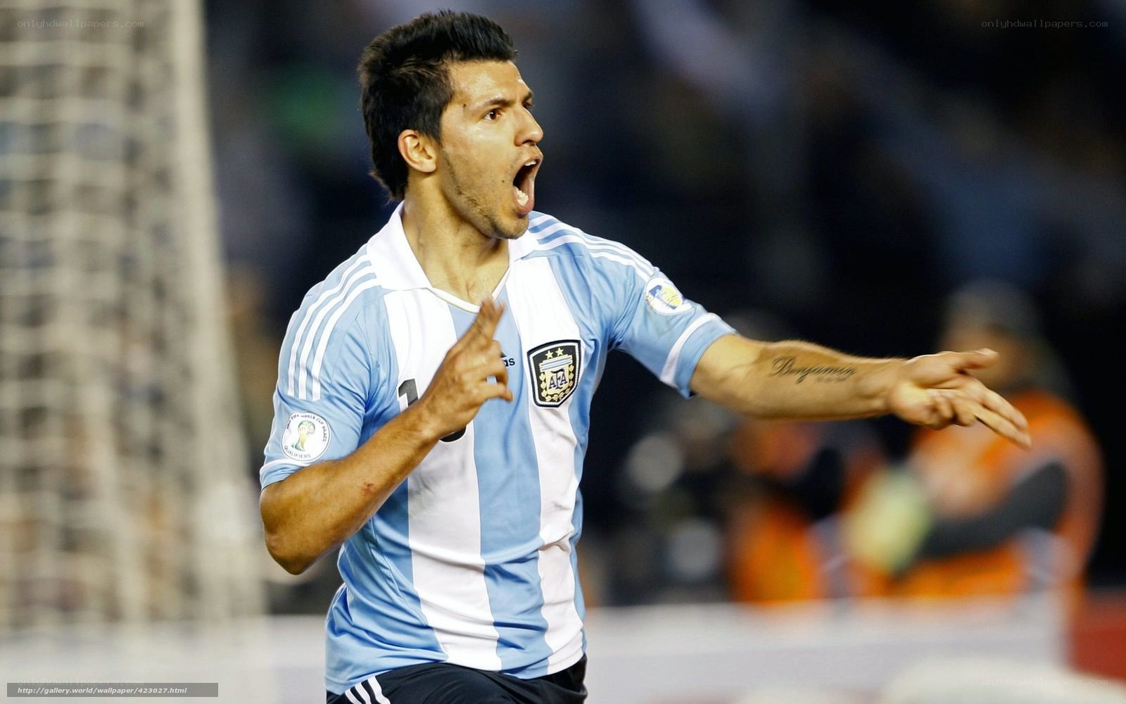 Argentine football player celebrating