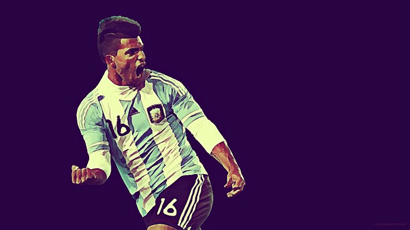 Argentine football player celebrating