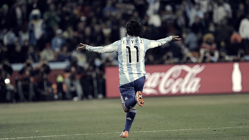 Argentine footballer celebrating