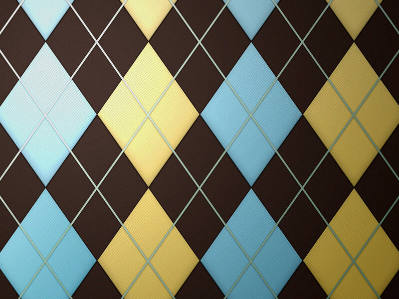 Argyle Pattern — Brown, Geometric, Vector Art, Diamonds