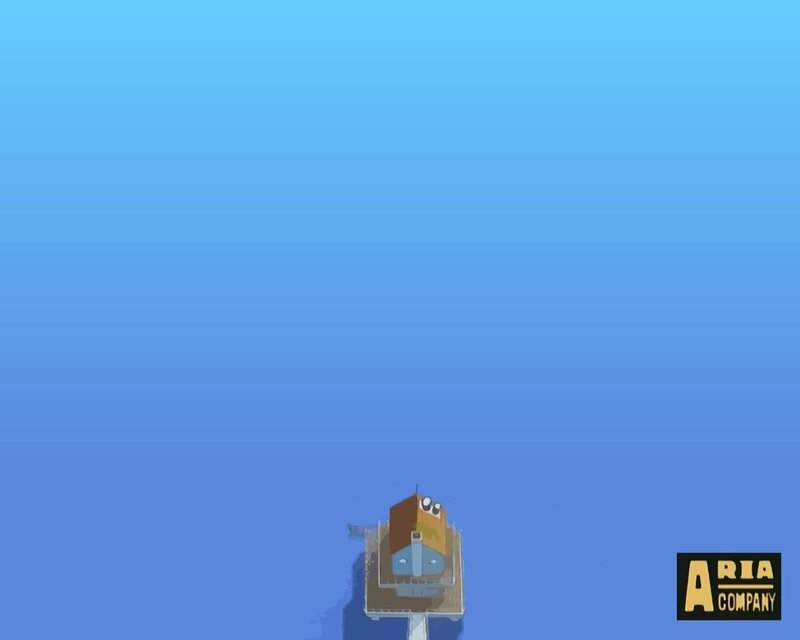 Aria Company logo on blue background