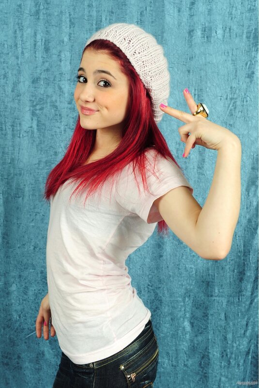 Ariana Grande with red hair