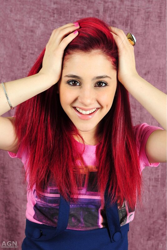 Ariana Grande with red hair