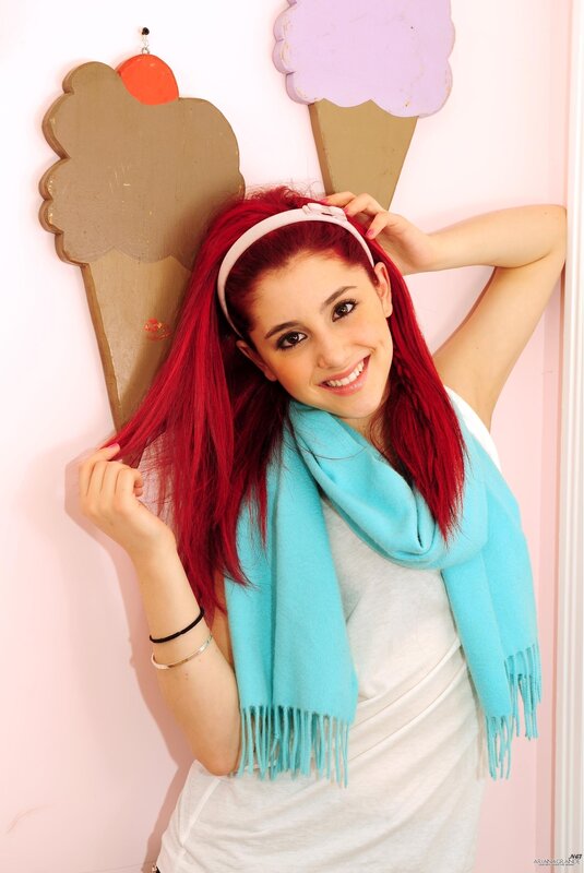Ariana Grande with red hair