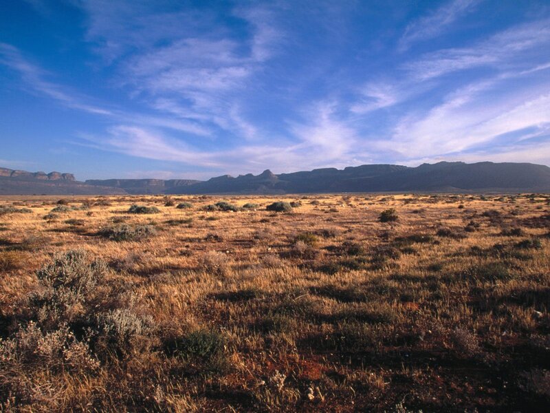 arid desert landscape with mountains