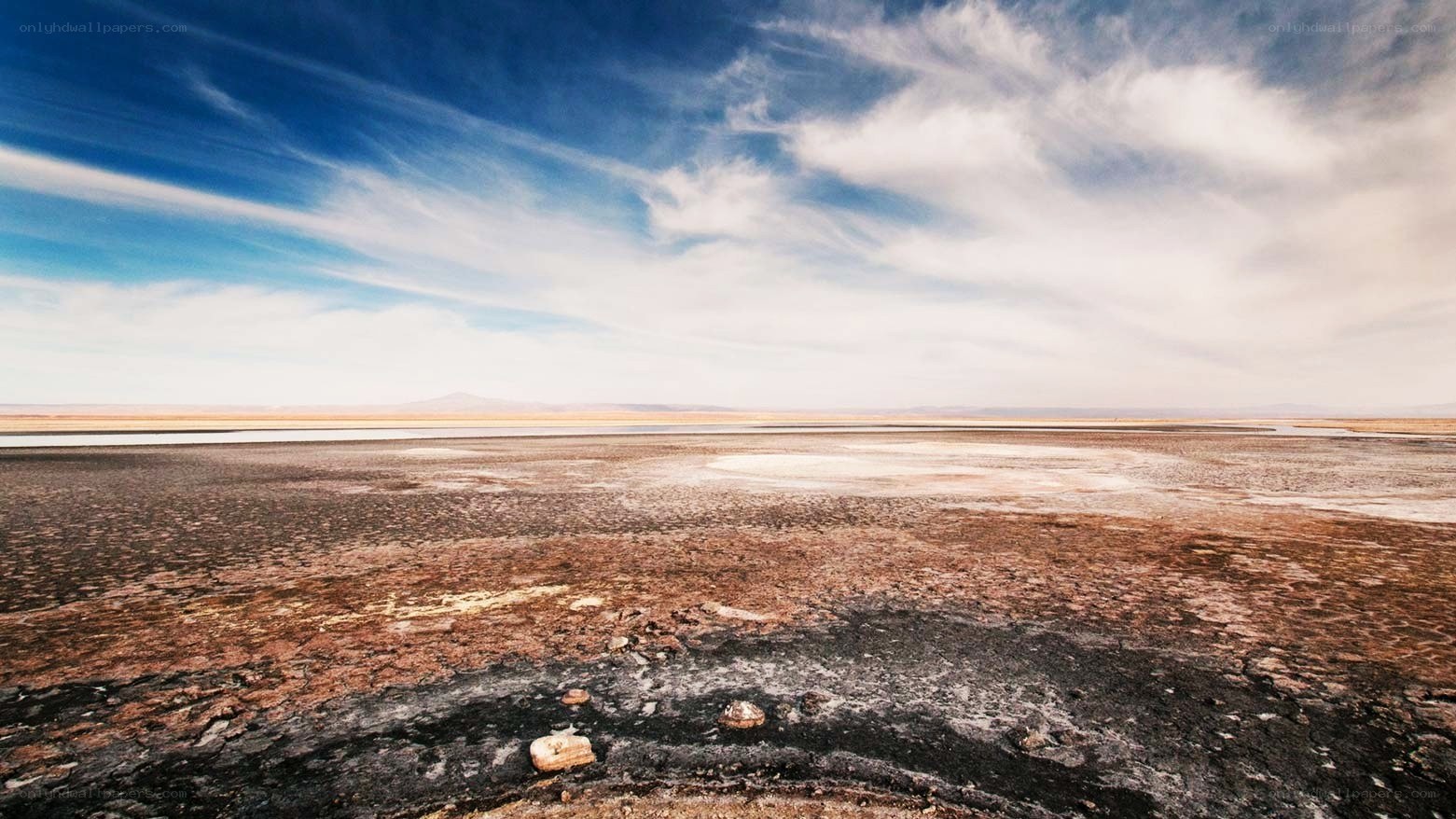 arid salt flat landscape