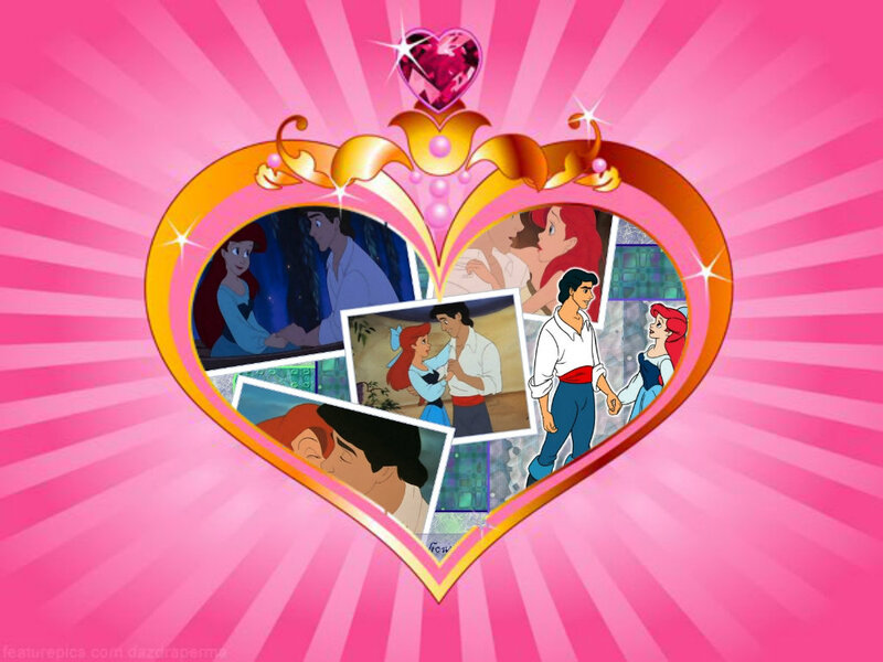 Ariel and Eric Collage — Pink
