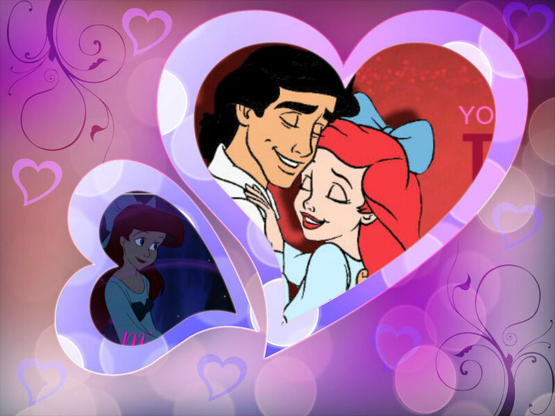 Ariel and Eric Embracing