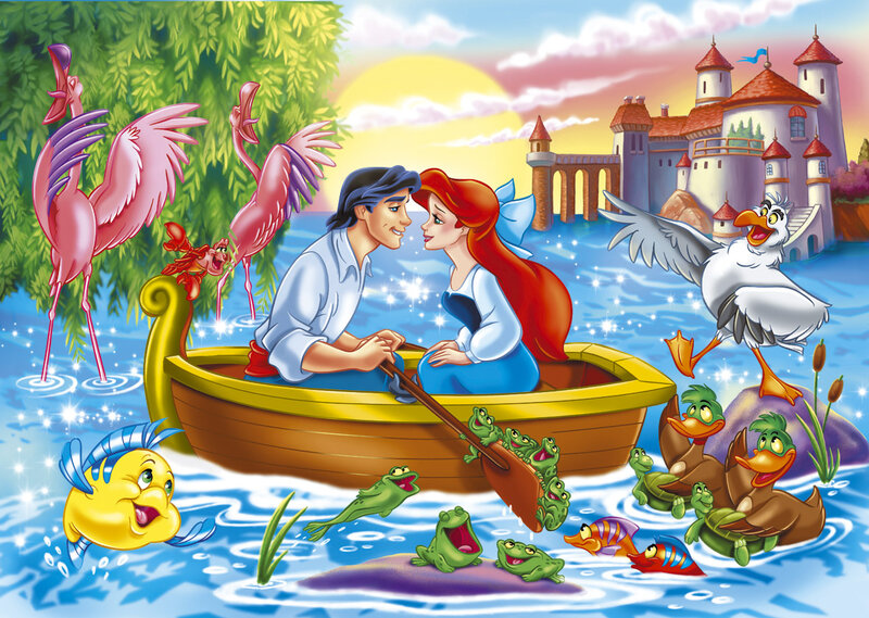 Ariel and Eric in a Boat — Blue
