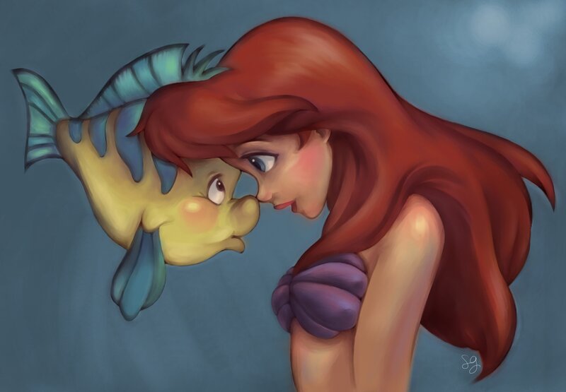 Ariel and Flounder