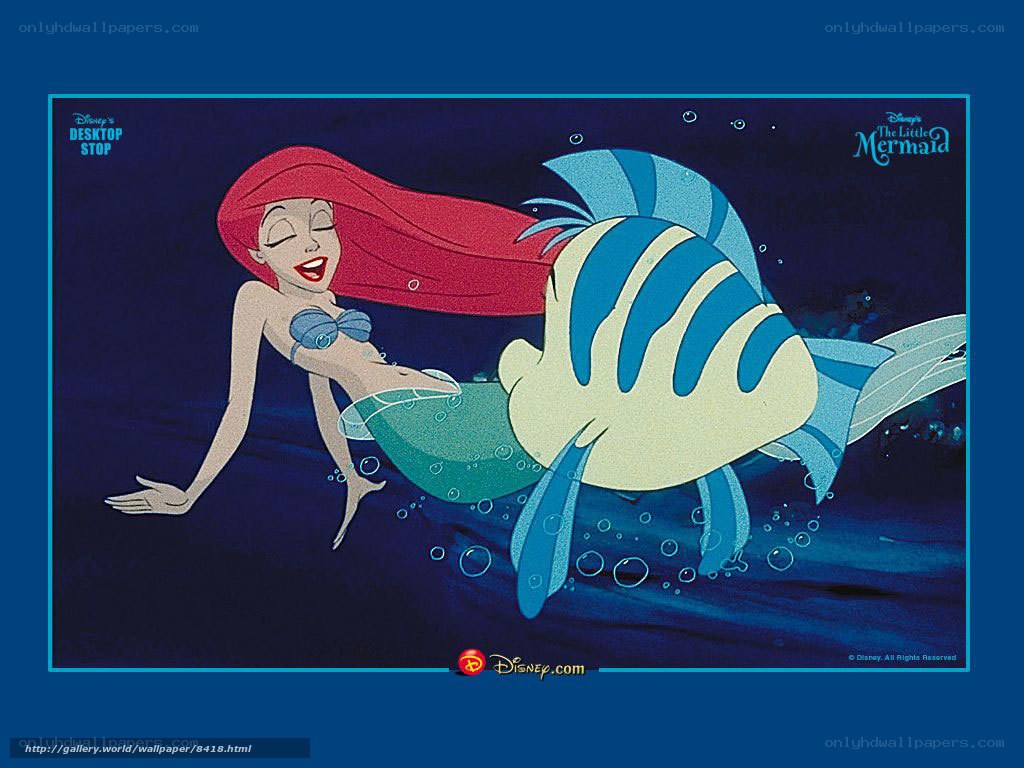 Ariel and Flounder underwater