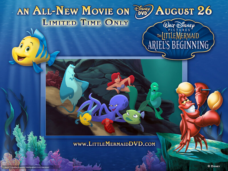 Ariel and Her Friends Underwater — Blue, Playful