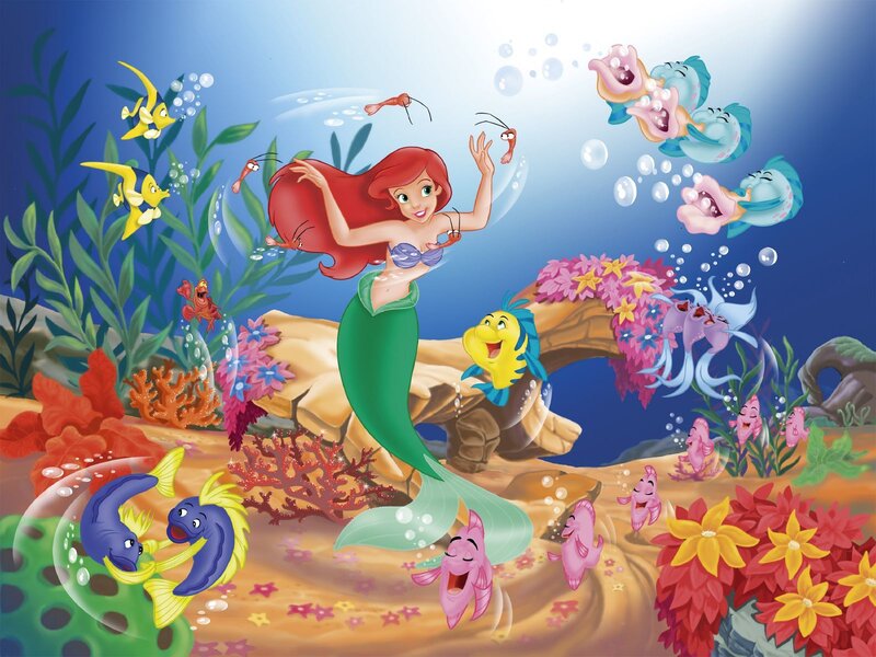 Ariel and her underwater friends
