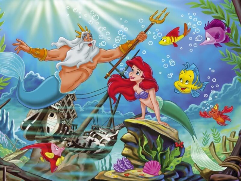 Ariel and King Triton