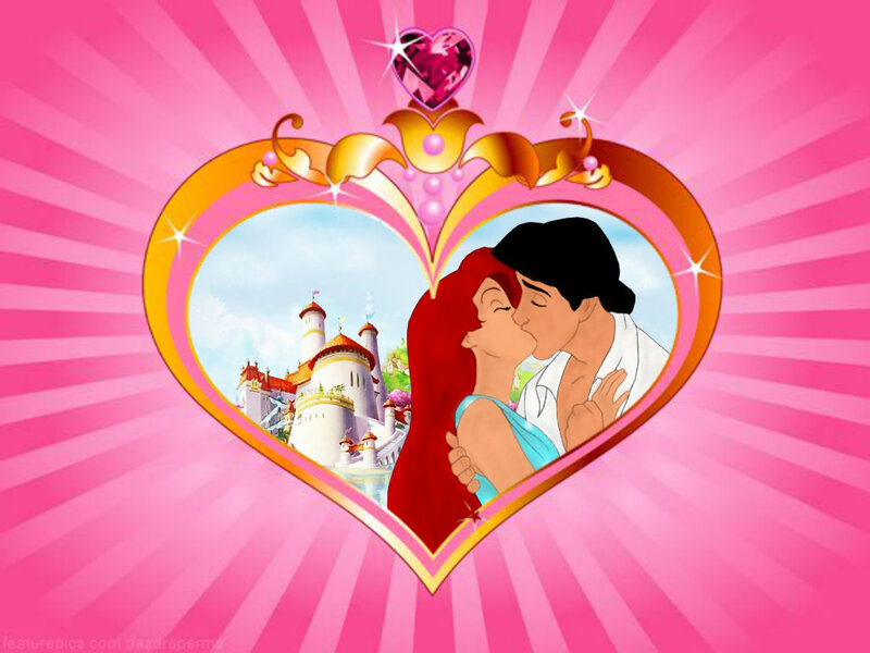 Ariel and Prince Eric — Pink