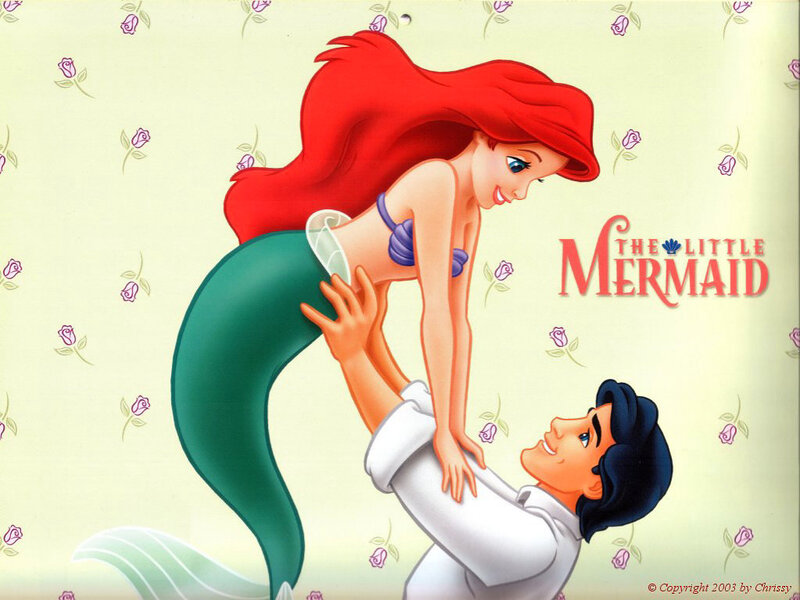 Ariel and Prince Eric — Red, Romantic