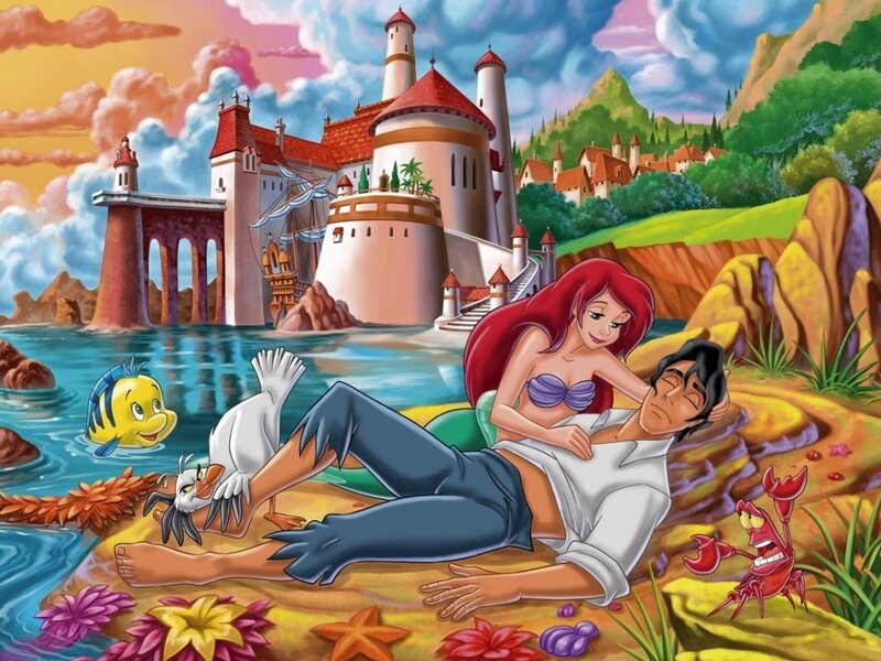Ariel and Prince Eric — Red