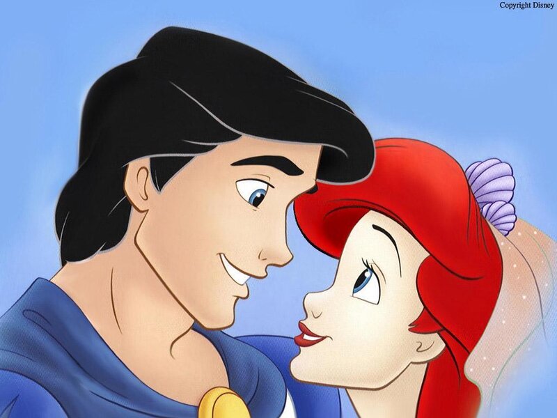 Ariel and Prince Eric's moment