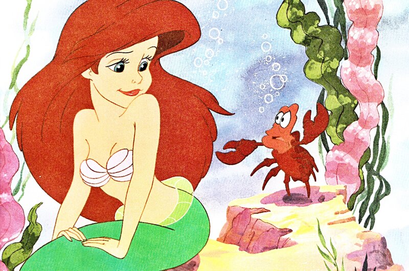 Ariel and Sebastian Underwater