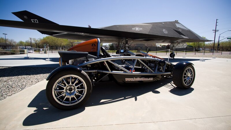 Ariel Atom and stealth jet