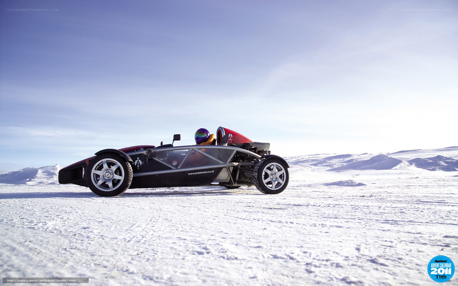 Ariel Atom on snowy landscape