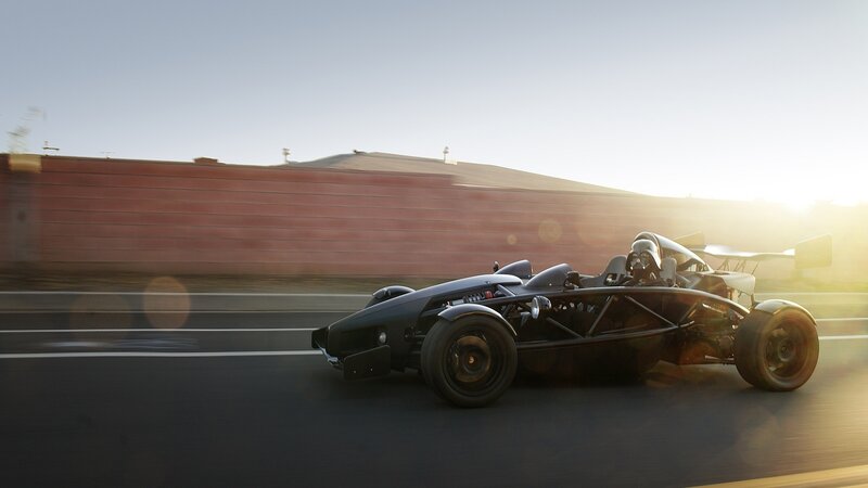 Ariel Atom racing on a track