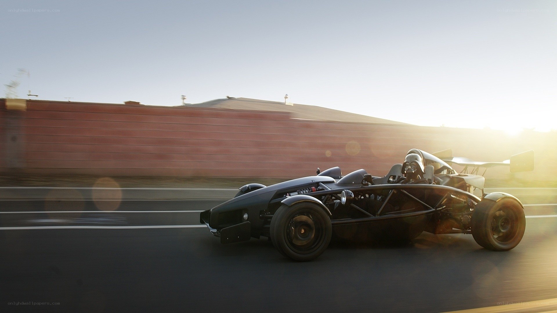 Ariel Atom racing on a track