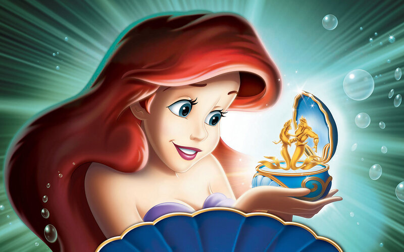 Ariel Holding a Music Box