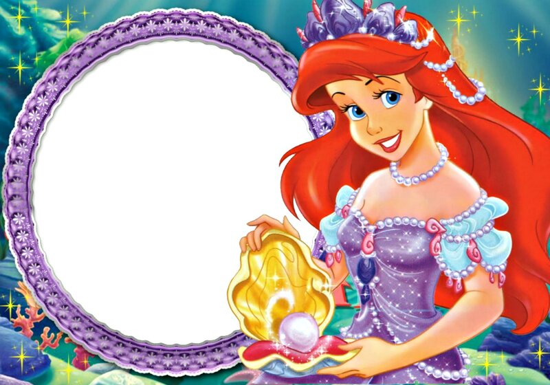 Ariel Holding a Pearl — Purple